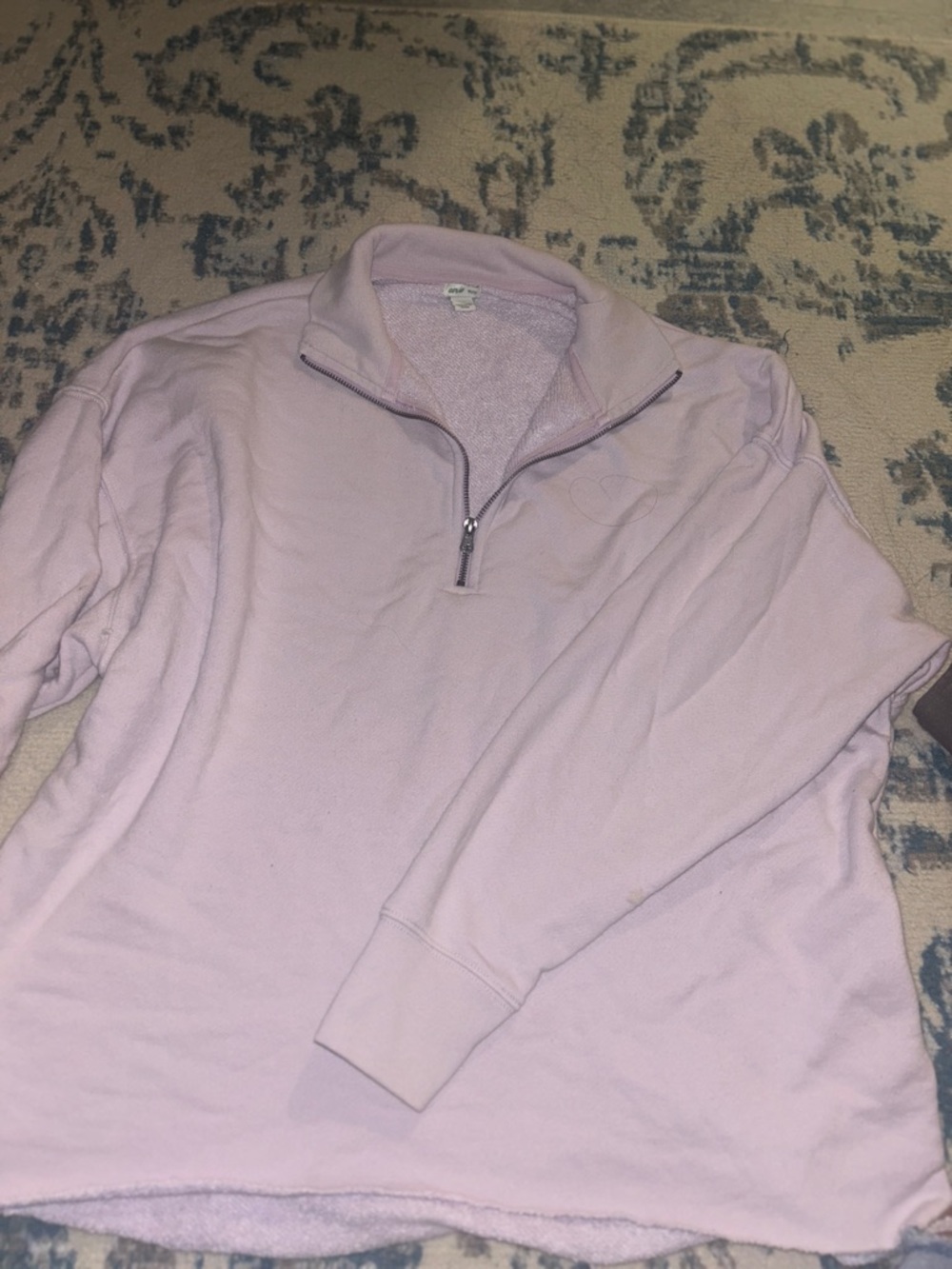 aerie Light Pink Quarter-Zip Sweater